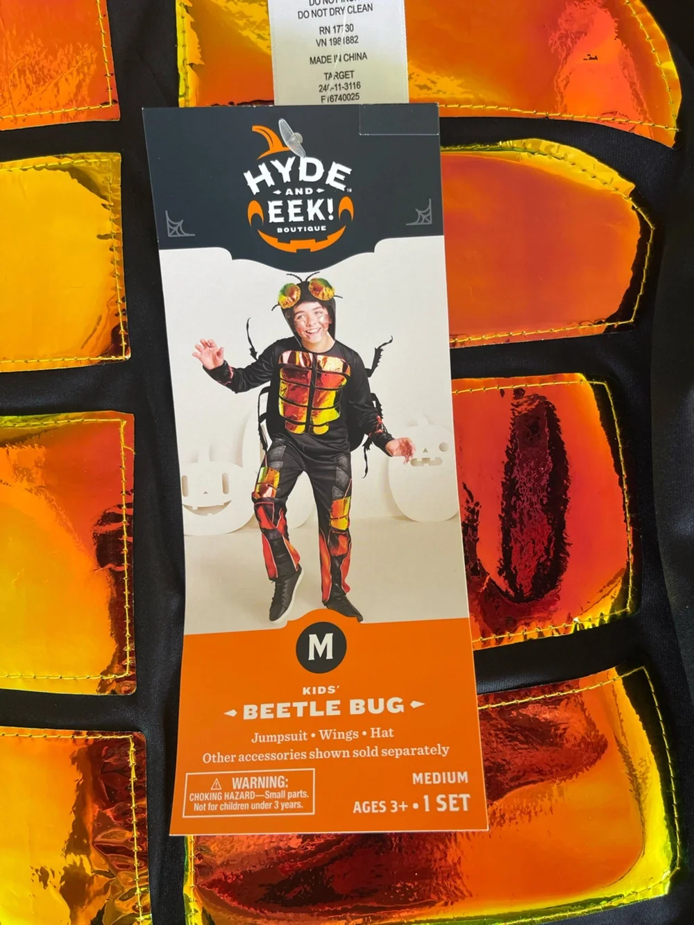 Hyde & EEK! Beetle Bug Costume 3 pieces set in a kids' size M (8) New with tag